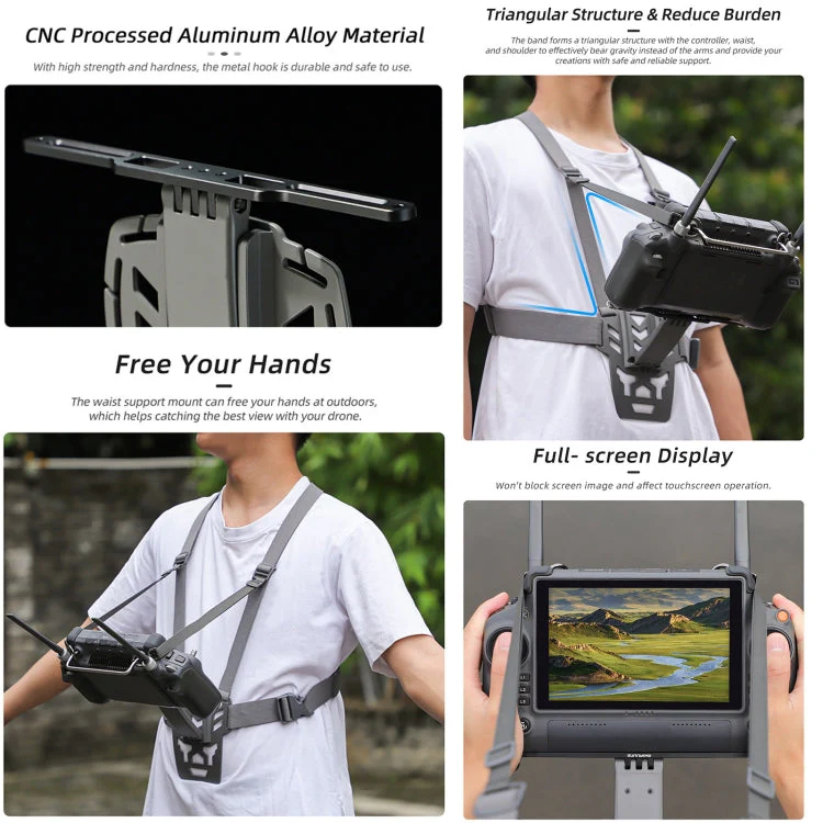 Sunnylife Waist Support Bracket & Chest Strap for DJI RC Plus: Hands-Free Control - Image 3