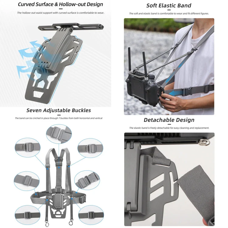 Sunnylife Waist Support Bracket & Chest Strap for DJI RC Plus: Hands-Free Control - Image 5