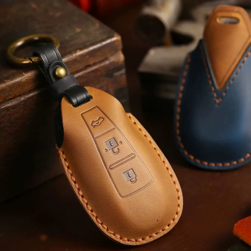 Suzuki Handcrafted Genuine Leather Car Key Fob Case Cover For Vitara, SX4, S-Cross, Ciaz, Baleno - Image 6