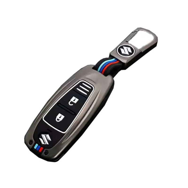 Suzuki Metal Shell & Soft Silicone Full Protection Car Key Fob Case Cover For Swift, Vitara, S-Cross, SX4