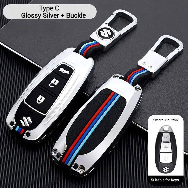 Suzuki Metal Shell & Soft Silicone Full Protection Car Key Fob Case Cover For Swift, Vitara, S-Cross, SX4 - Image 10