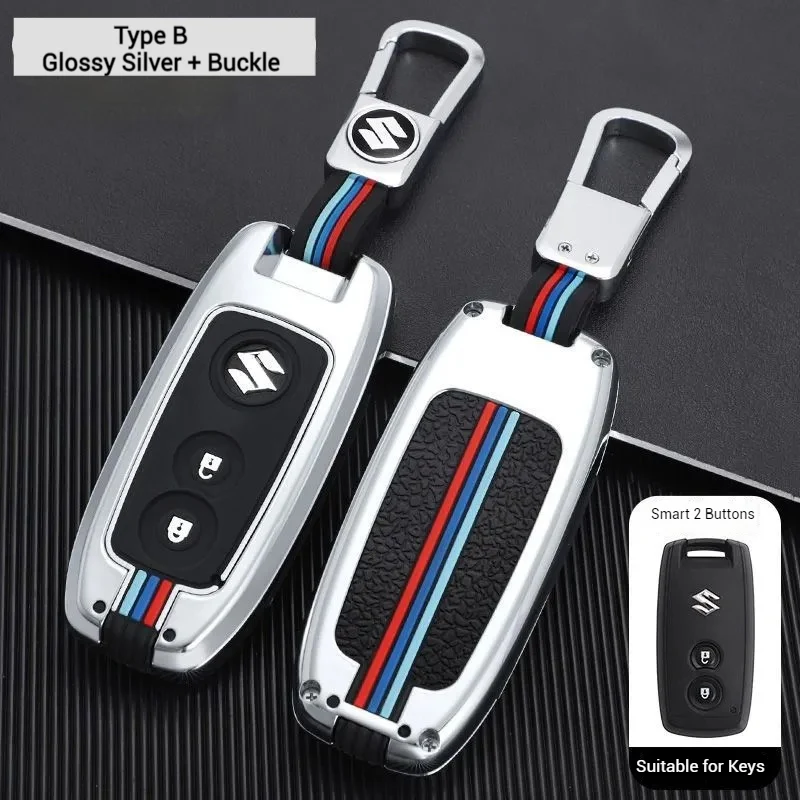 Suzuki Metal Shell & Soft Silicone Full Protection Car Key Fob Case Cover For Swift, Vitara, S-Cross, SX4 - Image 13