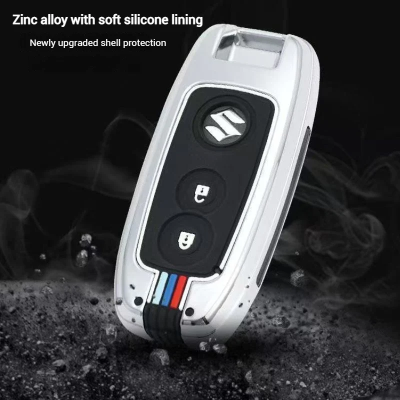 Suzuki Metal Shell & Soft Silicone Full Protection Car Key Fob Case Cover For Swift, Vitara, S-Cross, SX4 - Image 5