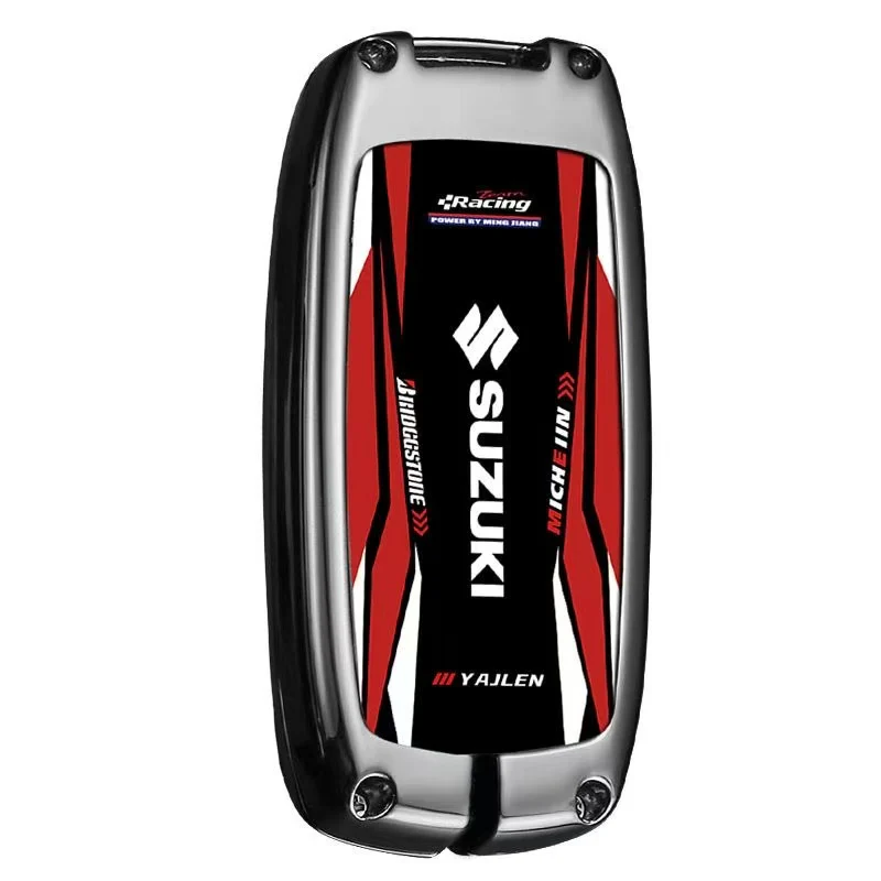 Suzuki Stylish Racing-inspired Design Car Key Fob Case Cover For Hustler, SX4, S-Cross, Baleno, Ertiga, Ciaz, Ignis, Kizashi, Swift, Vitara, Alto, Celerio, Brezza