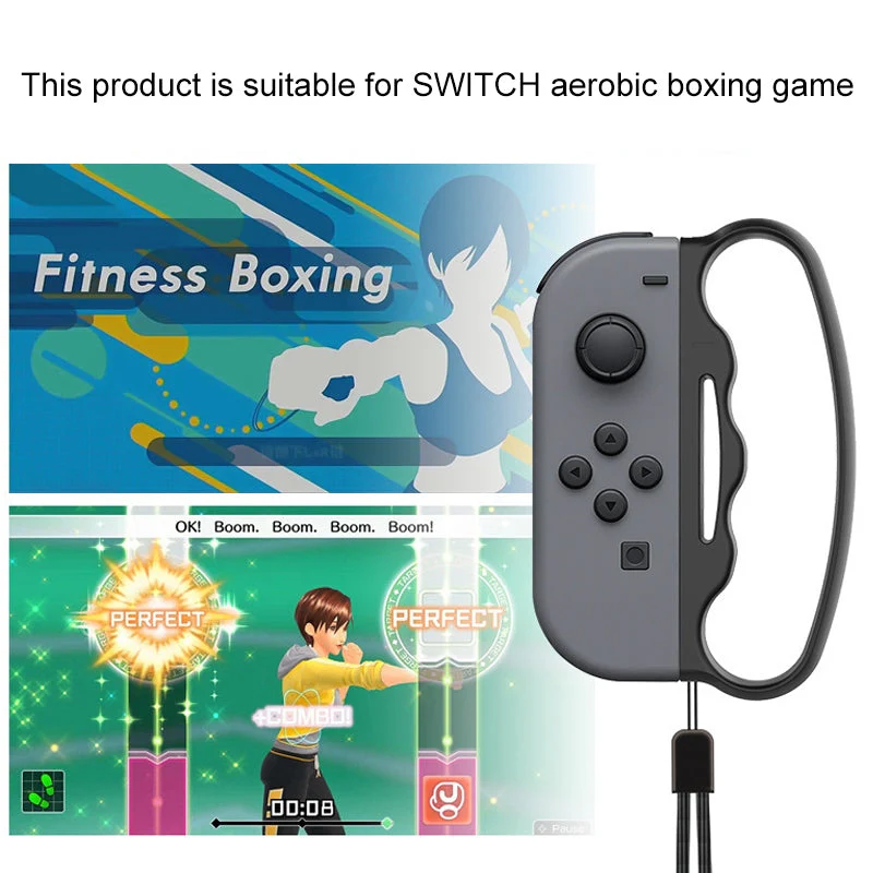 Switch Joy-Con Small Handle Boxing Grip Gamepad Grip with Strap - Image 6