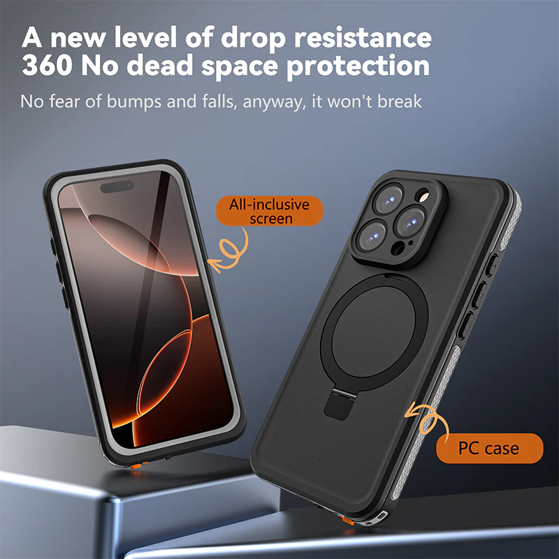 [TB Series][Magsafe Compatible] Apple iPhone 16 / 16 Plus / 16 Pro / 16 Pro Max - Redpepper Full Covered Waterproof Heavy Duty Tough Armor Case - Image 6