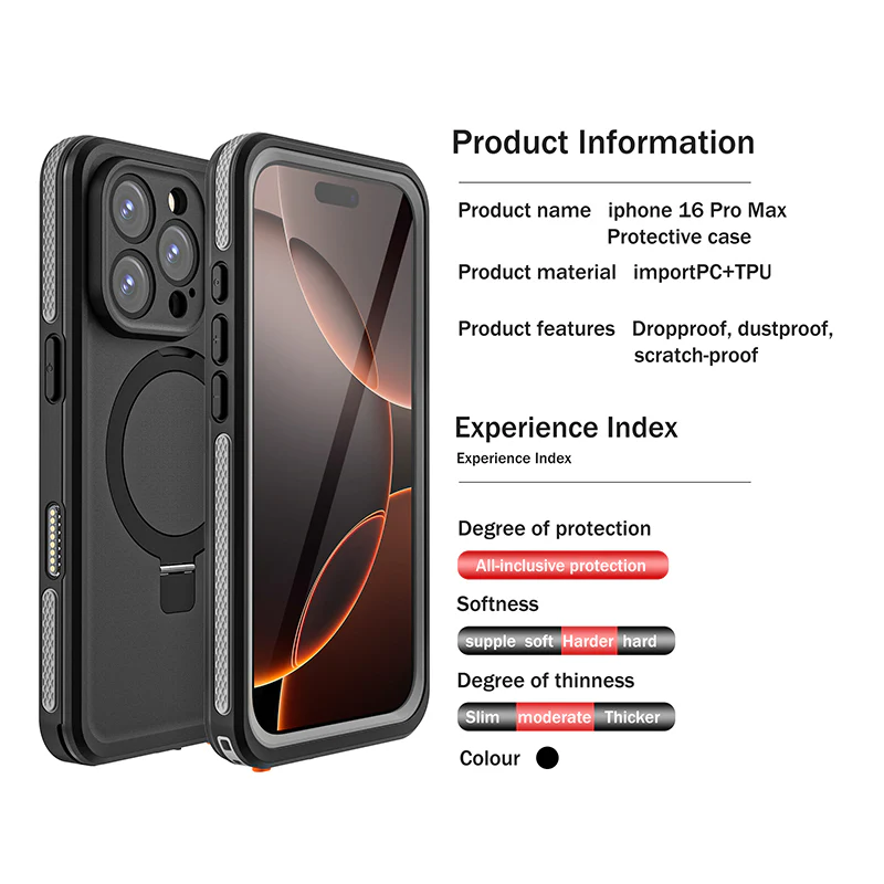 [TB Series][Magsafe Compatible] Apple iPhone 16 / 16 Plus / 16 Pro / 16 Pro Max - Redpepper Full Covered Waterproof Heavy Duty Tough Armor Case - Image 7