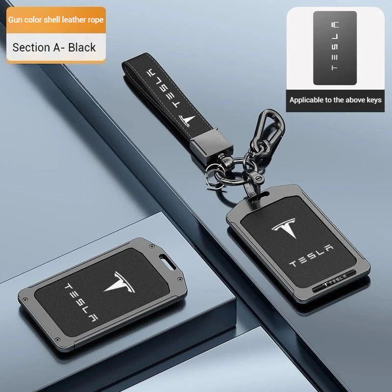 Tesla Alloy-Framed Leather Card Key Case for Model 3 & Model Y - Image 10