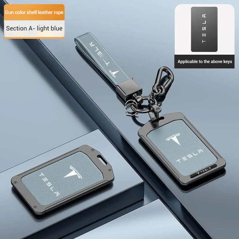 Tesla Alloy-Framed Leather Card Key Case for Model 3 & Model Y - Image 11