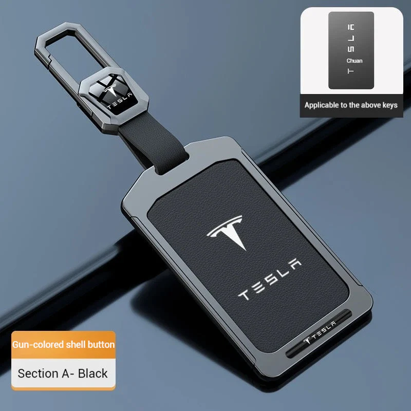 Tesla Alloy-Framed Leather Card Key Case for Model 3 & Model Y - Image 7