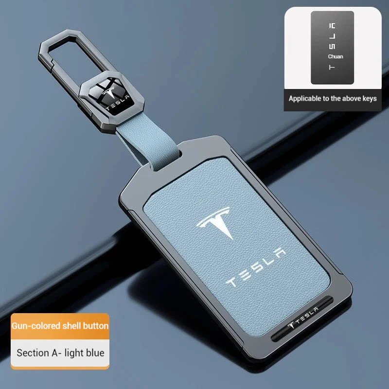 Tesla Alloy-Framed Leather Card Key Case for Model 3 & Model Y - Image 8