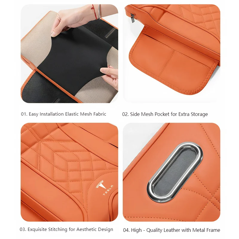 Tesla Car Multi-Functional Leather Armrest Box Heightening Pad for Model Y, Model 3 - Image 6