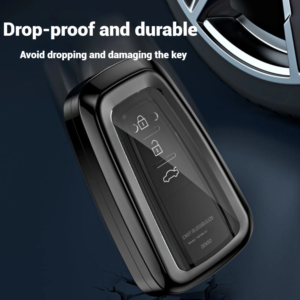 Toyota Alloy + TPU Film Protection Car Key Fob Case Cover For Camry, Highlander, Levin, Crown, RAV4, Alphard, Prius, Avalon, Corolla - Image 4