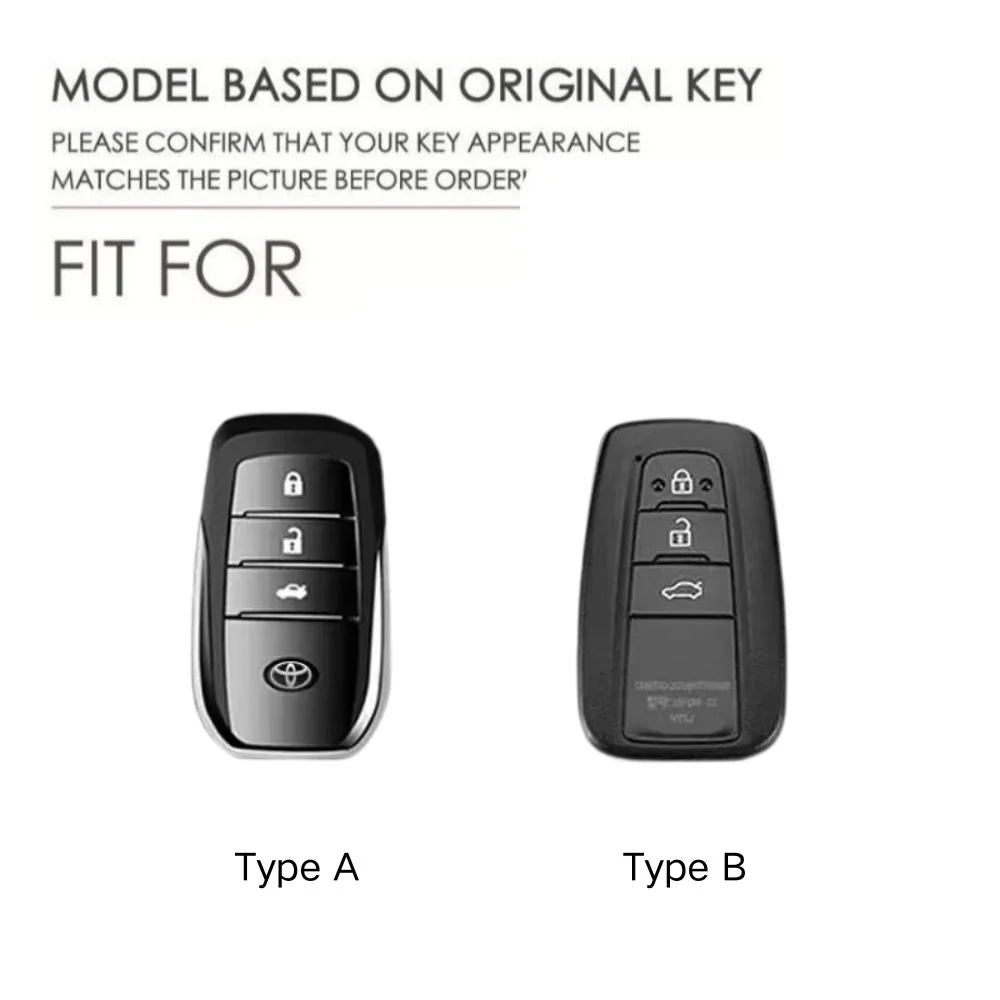 Toyota Alloy + TPU Film Protection Car Key Fob Case Cover For Camry, Highlander, Levin, Crown, RAV4, Alphard, Prius, Avalon, Corolla - Image 9