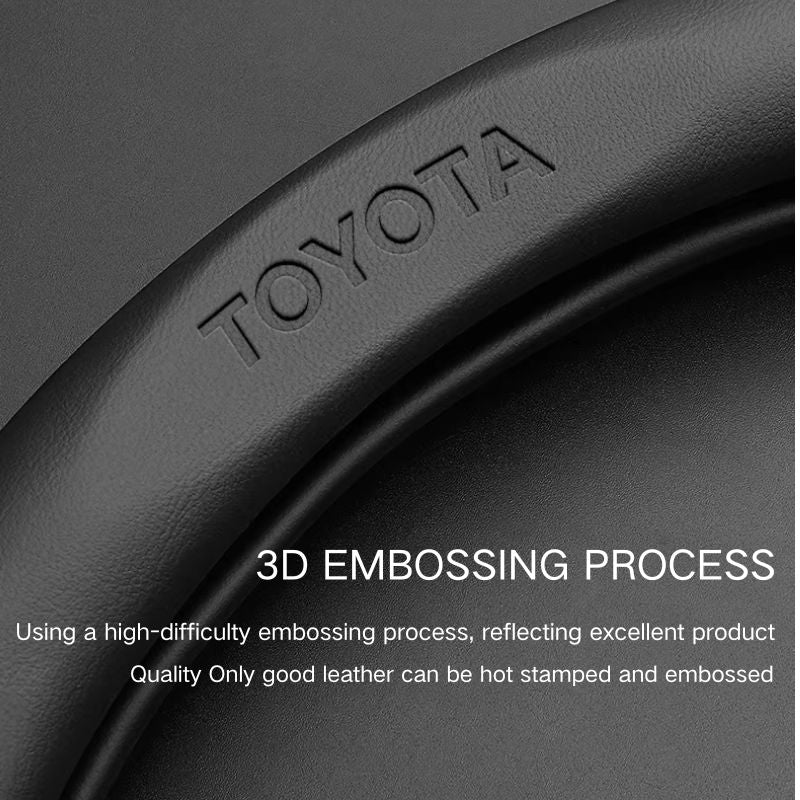 Toyota Carbon Fiber & Nappa Leather Grip Steering Wheel Cover for 9th Gen Camry, RAV4, Corolla, Levin, Venza, Highlander, Avalon - Image 3