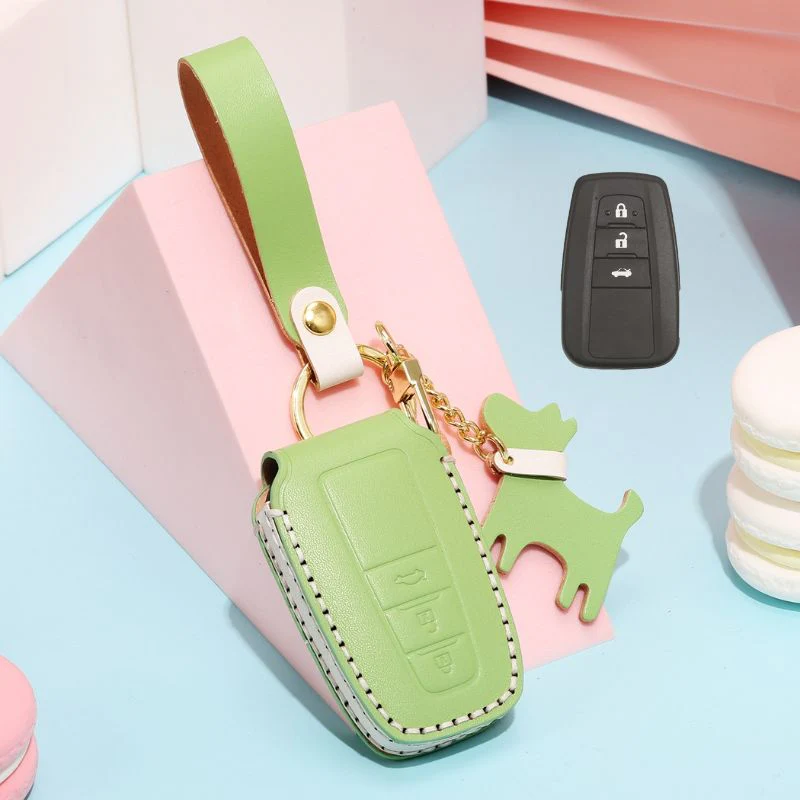 Toyota Genuine Leather Full Protection Car Key Fob Case Cover For Aygo, Yaris, Corolla, C-HR, Camry, GT86, GR Supra, Prius, Prado, Mirai, RAV4, Land Cruiser, Hilux, Proace - Image 14