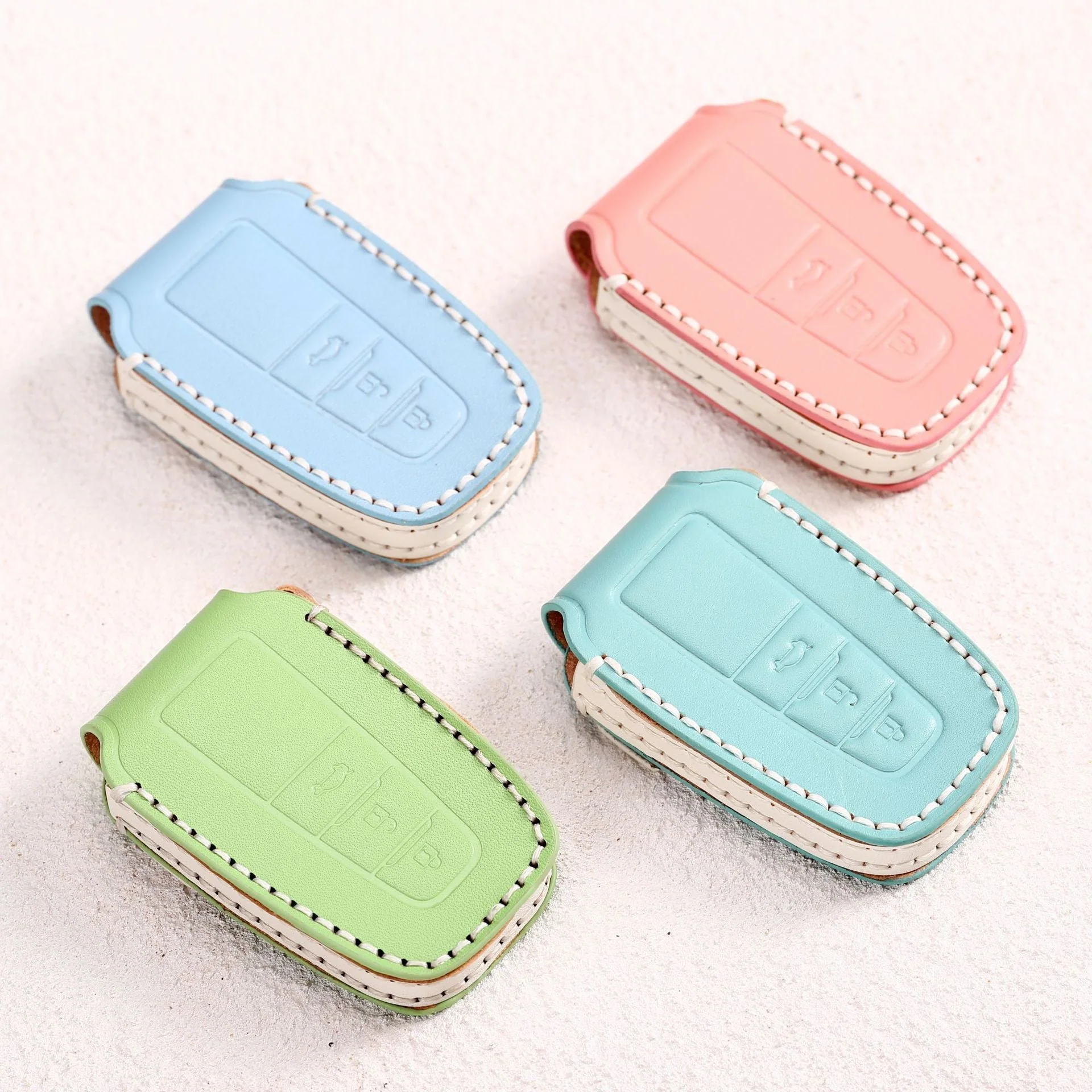 Toyota Genuine Leather Full Protection Car Key Fob Case Cover For Aygo, Yaris, Corolla, C-HR, Camry, GT86, GR Supra, Prius, Prado, Mirai, RAV4, Land Cruiser, Hilux, Proace - Image 2