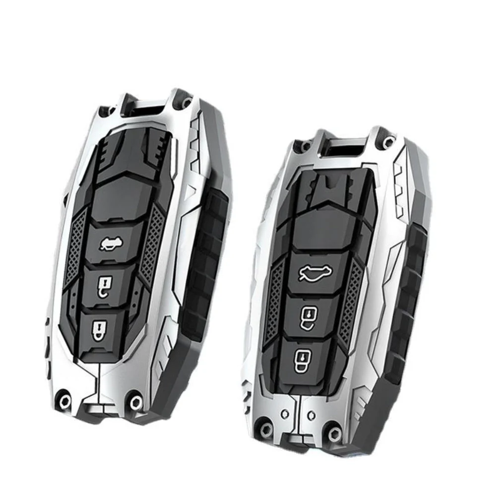 Toyota Heavy-Duty Mecha Car Key Fob Case Cover For Venza, RAV4 Prime, Land Cruiser, Fortuner, Grand Highlander, Corolla Cross, Hilux