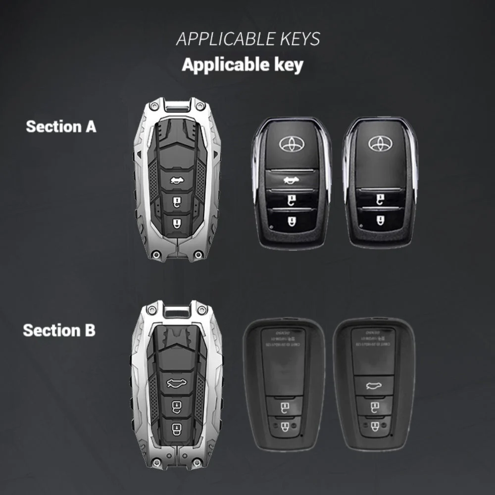 Toyota Heavy-Duty Mecha Car Key Fob Case Cover For Venza, RAV4 Prime, Land Cruiser, Fortuner, Grand Highlander, Corolla Cross, Hilux - Image 10