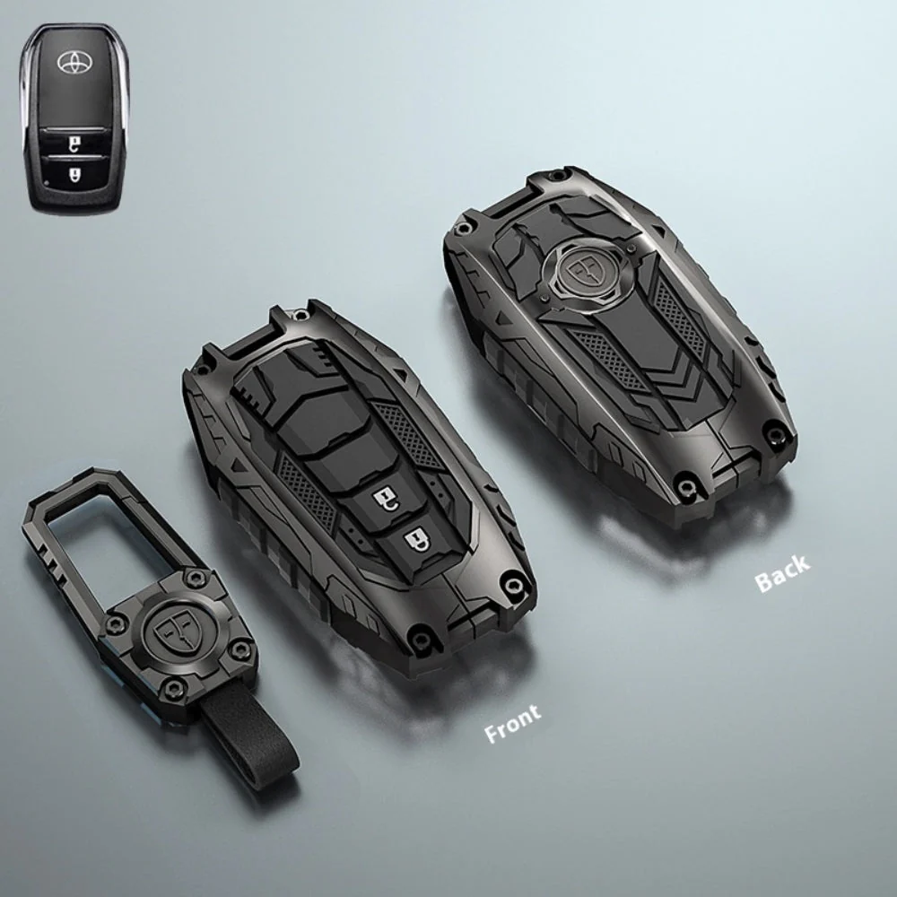 Toyota Heavy-Duty Mecha Car Key Fob Case Cover For Venza, RAV4 Prime, Land Cruiser, Fortuner, Grand Highlander, Corolla Cross, Hilux - Image 2
