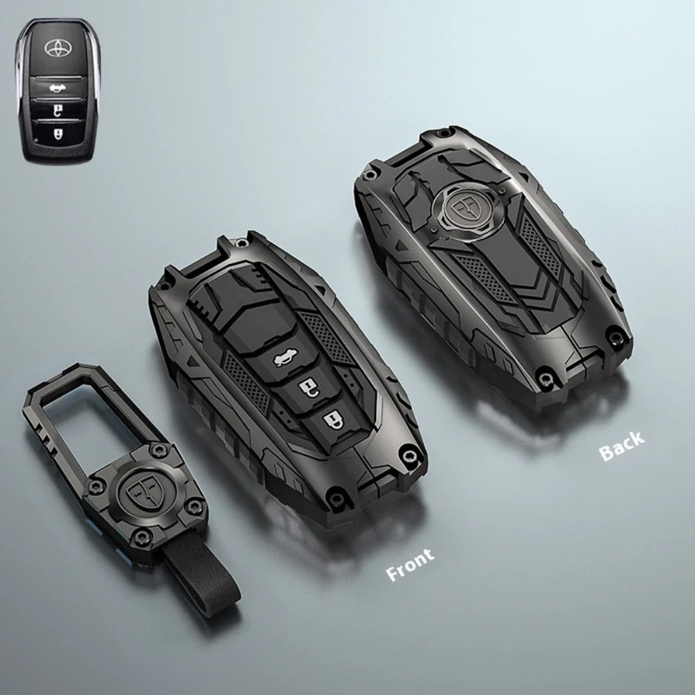 Toyota Heavy-Duty Mecha Car Key Fob Case Cover For Venza, RAV4 Prime, Land Cruiser, Fortuner, Grand Highlander, Corolla Cross, Hilux - Image 3