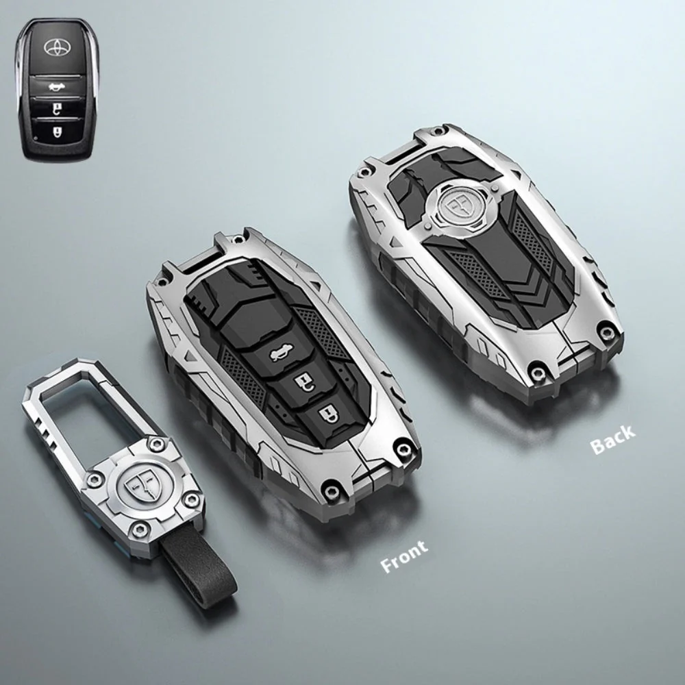 Toyota Heavy-Duty Mecha Car Key Fob Case Cover For Venza, RAV4 Prime, Land Cruiser, Fortuner, Grand Highlander, Corolla Cross, Hilux - Image 7