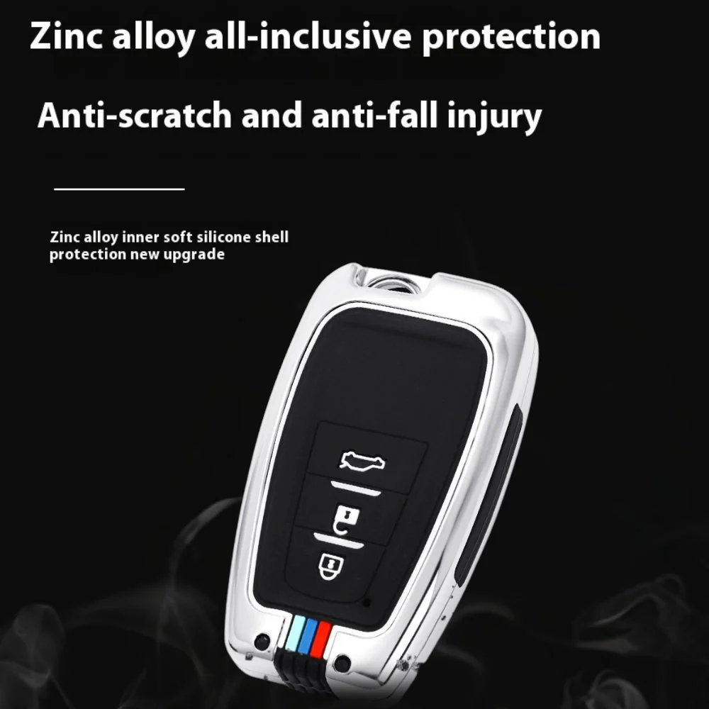 Toyota Metal Shell & Soft Silicone Full Protection Car Key Fob Case Cover For Camry RAV4 Highlander Avalon C-HR Prius Corolla - Image 15