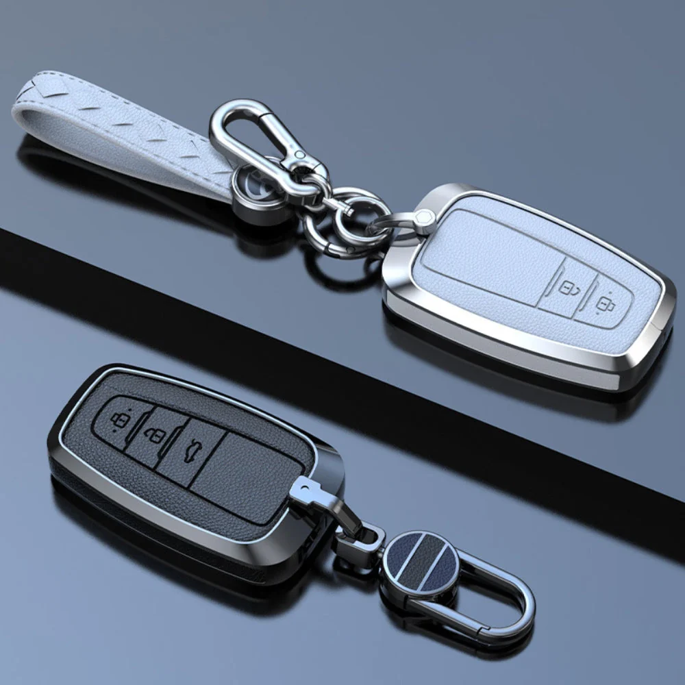 Toyota Zinc Alloy Leather Car Key Fob Case Cover For Camry, C-HR, Corolla, RAV4, Avalon, Land Cruiser, Prado, Prius - Image 11