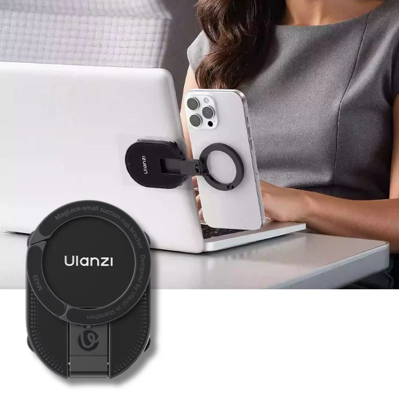 Ulanzi MA39 Magnetic Suction Mount – MagSafe Compatible Mini Phone Holder for iPhone & Android