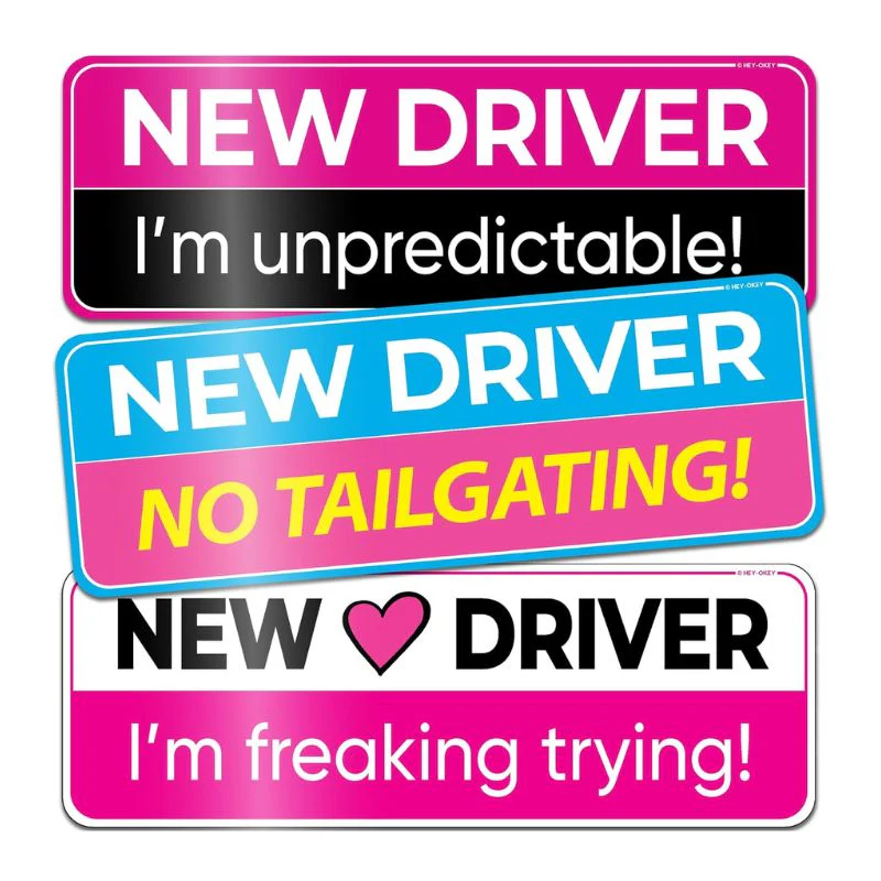 Universal Magnetic New Driver Car Sign – Removable & Reusable Safety Sticker for Vehicles (3 Pack) - Image 12