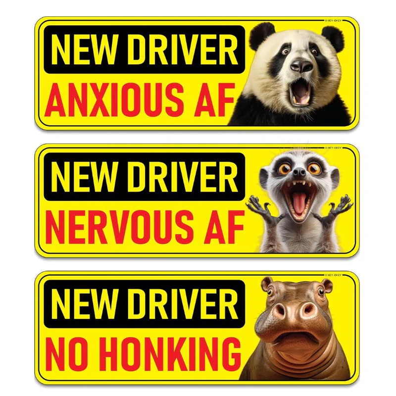 Universal Magnetic New Driver Car Sign – Removable & Reusable Safety Sticker for Vehicles (3 Pack) - Image 9