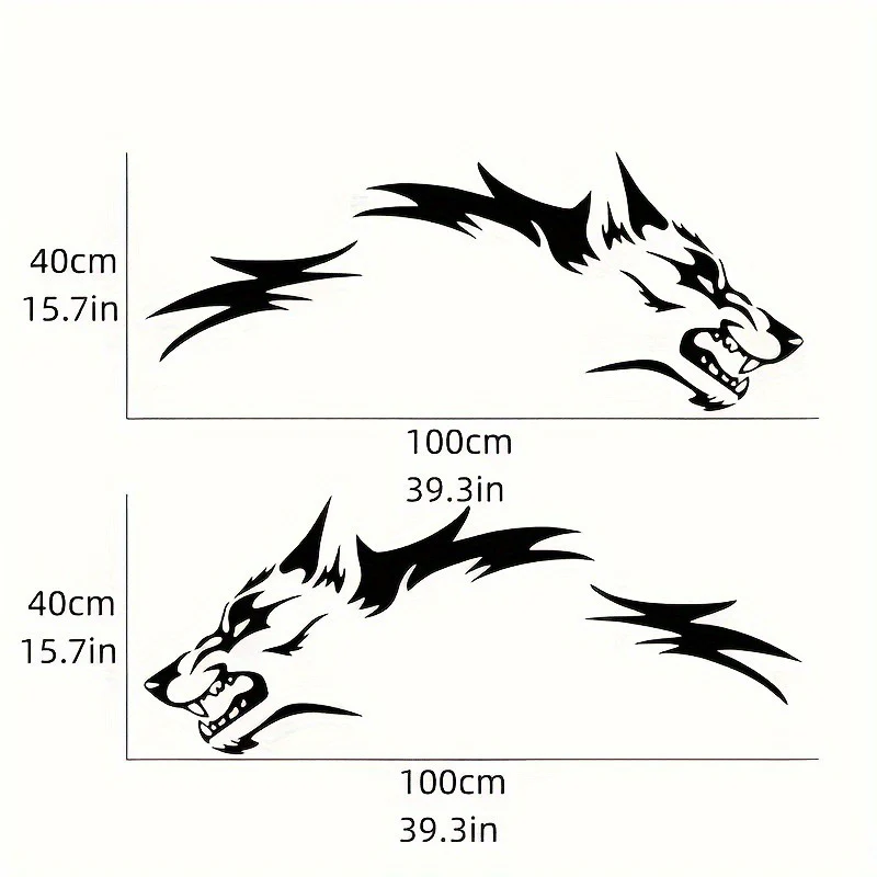 Universal Wolf Pattern Body Decal Sticker for Cars (1 Pair) - Image 6