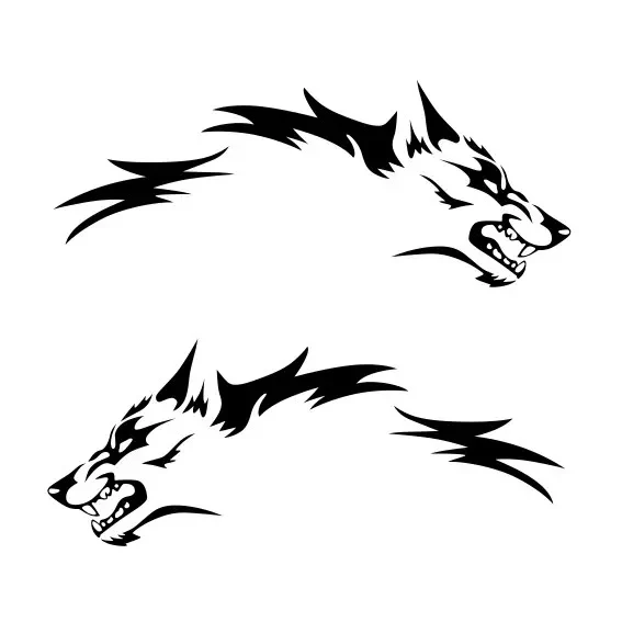 Universal Wolf Pattern Body Decal Sticker for Cars (1 Pair) - Image 8