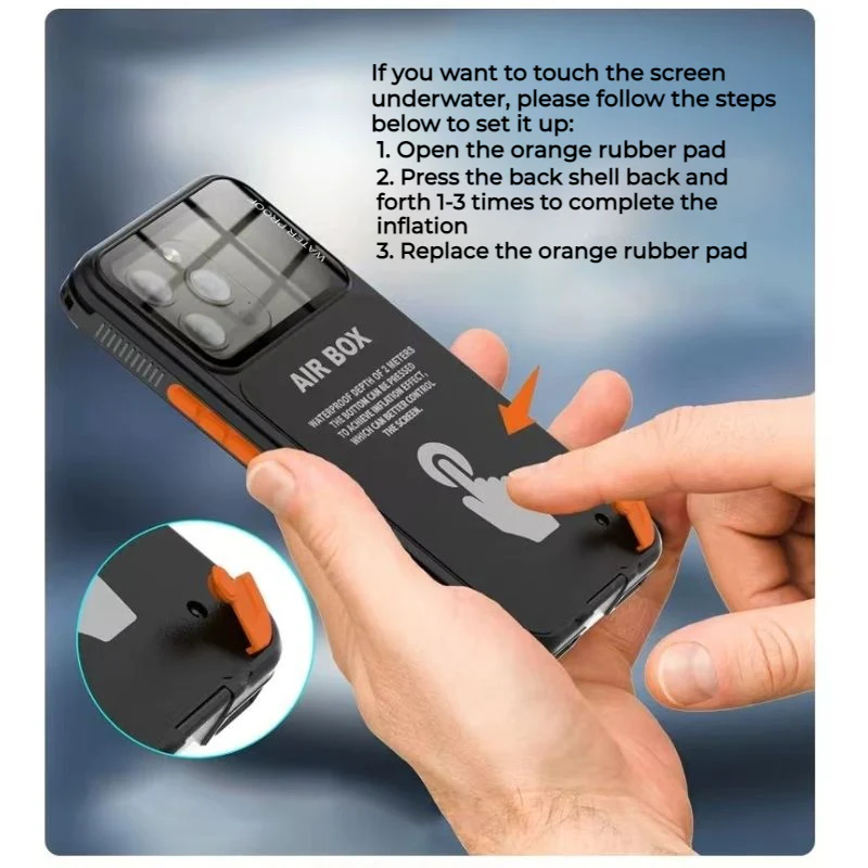 [Up to 6.1 inch] Redpepper Universal Waterproof Heavy Duty Lifeproof Phone Case - Image 7