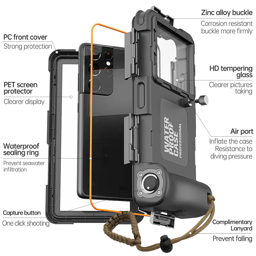 [Up to 6.9"] Redpepper Universal 15m Depth Diving Waterproof Phone Case - Image 11