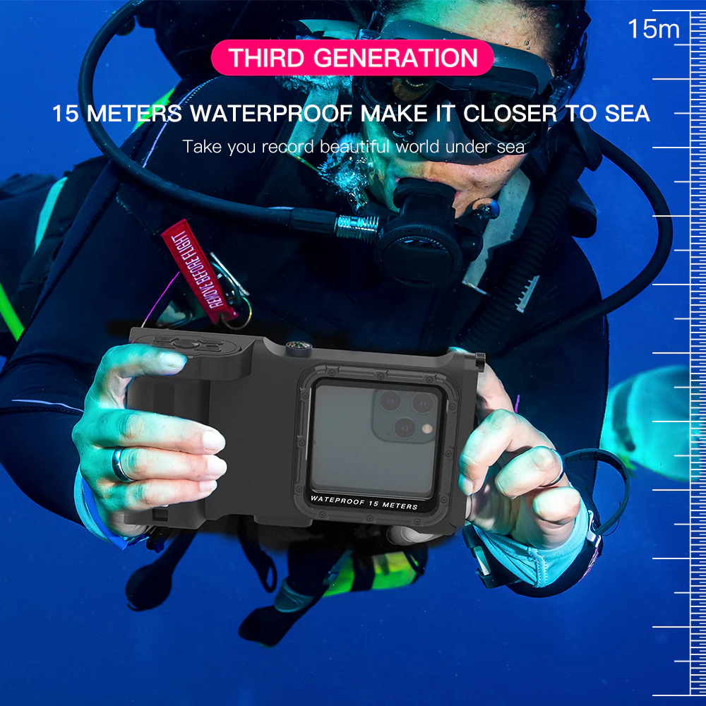 [Up to 6.9"] Redpepper Universal 15m Depth Diving Waterproof Phone Case - Image 19