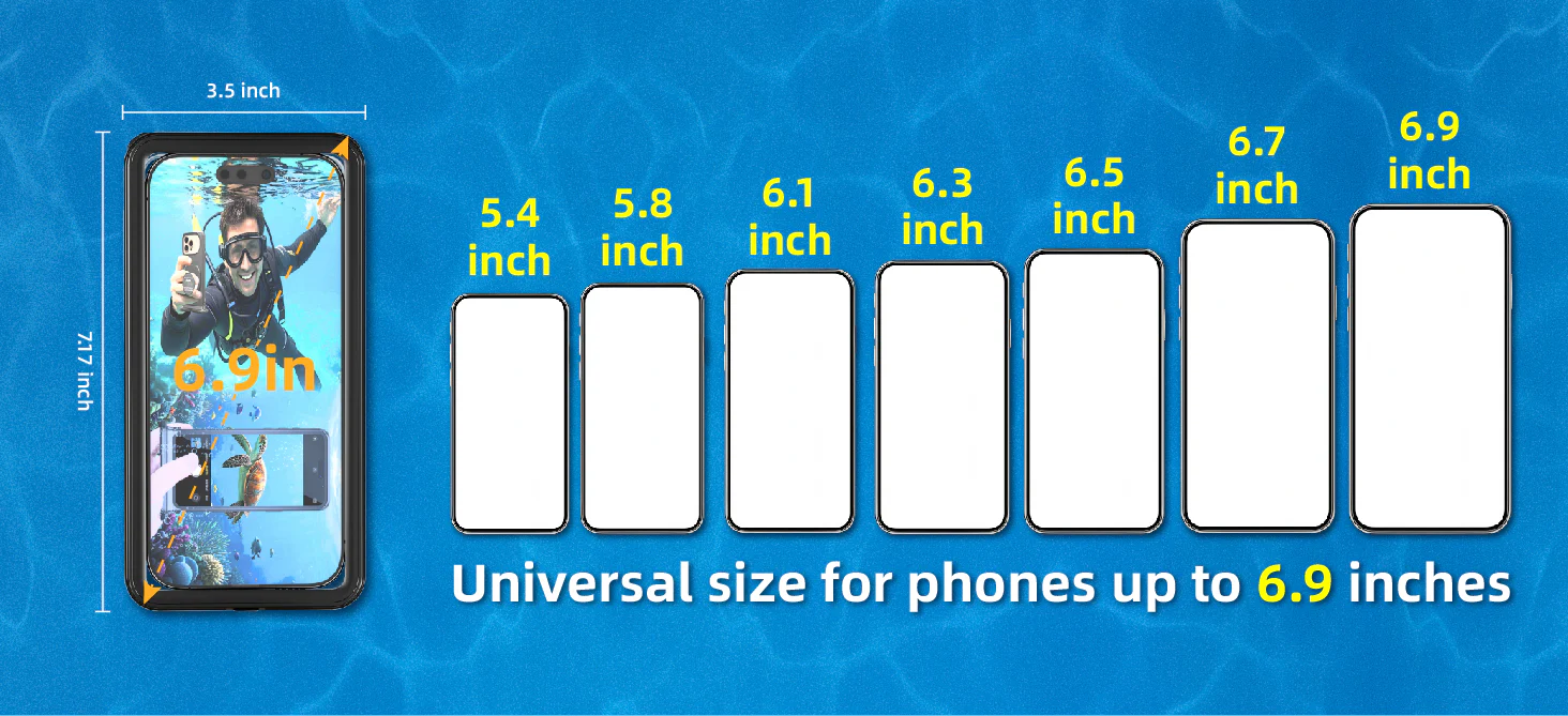 [Up to 6.9"] Redpepper Universal Self-Check Waterproof Phone Case - Image 10