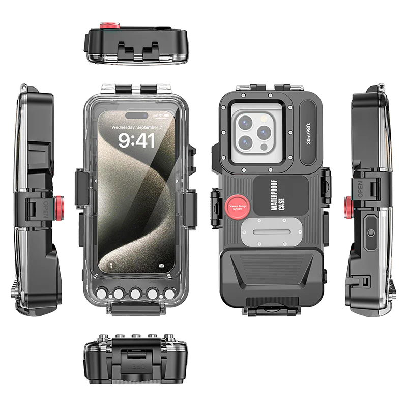 [Upgrade Version Bluetooth Version][Diving IPX8 30M/98FT Waterproof] Universal iPhone - Redpepper Underwater Protective Lanyard Mobile Phone Case - Image 5