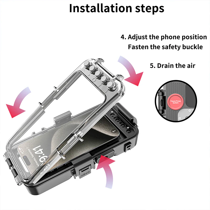 [Upgrade Version Bluetooth Version][Diving IPX8 30M/98FT Waterproof] Universal iPhone - Redpepper Underwater Protective Lanyard Mobile Phone Case - Image 8