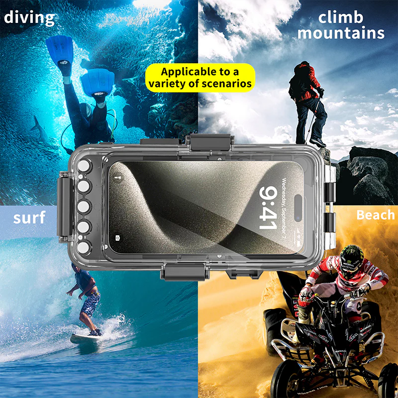 [Upgrade Version Bluetooth Version][Diving IPX8 30M/98FT Waterproof] Universal iPhone - Redpepper Underwater Protective Lanyard Mobile Phone Case - Image 9