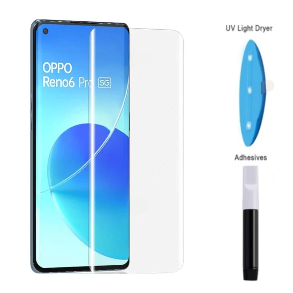 [UV Glue] [HD] OPPO Reno6 Pro 5G / Reno6 Pro 5G (Snapdragon) - UV Full Covered Curved 9H Tempered Glass Screen Protective Protector - Image 2