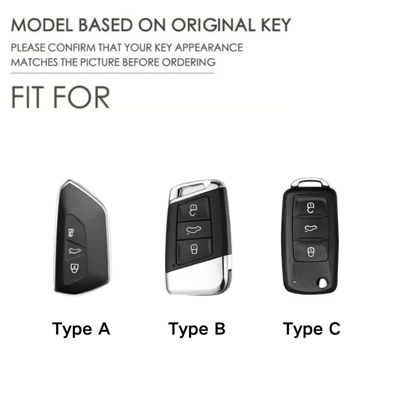 Volkswagen Zinc Alloy Car Key Fob Case Cover For Golf, ID.4, ID.6, Lavida, Sagitar, Viloran, Magotan, Lamando L, Tiguan, Tharu, Tayron, Gran Lavida, Talagon - Image 23
