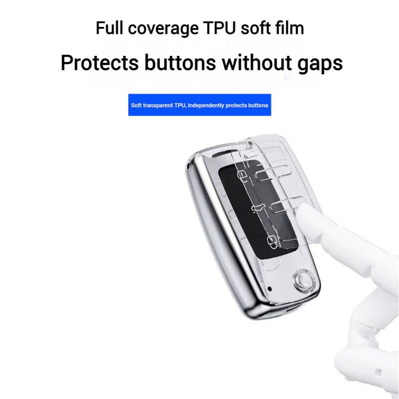 Volkswagen Zinc Alloy Car Key Fob Case Cover For Golf, ID.4, ID.6, Lavida, Sagitar, Viloran, Magotan, Lamando L, Tiguan, Tharu, Tayron, Gran Lavida, Talagon - Image 24