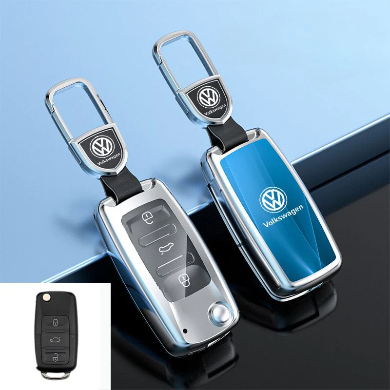 Volkswagen Zinc Alloy Car Key Fob Case Cover For Golf, ID.4, ID.6, Lavida, Sagitar, Viloran, Magotan, Lamando L, Tiguan, Tharu, Tayron, Gran Lavida, Talagon - Image 3