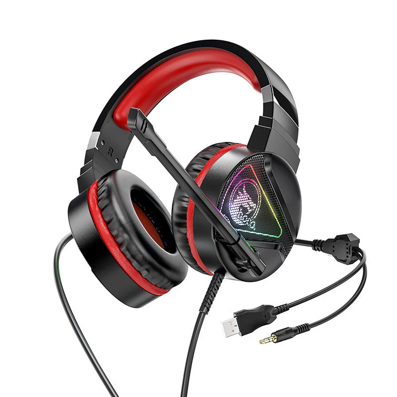 [W104] HOCO Wired Effect Light Gaming Earphone Earpod Headphone - Image 3