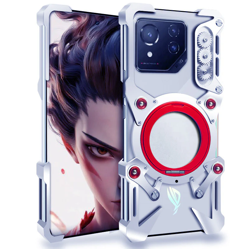 [With 360° Rotating Stand] ASUS Zenfone 12 Ultra - Aluminum Alloy Metal Frame Shockproof Case - Image 2