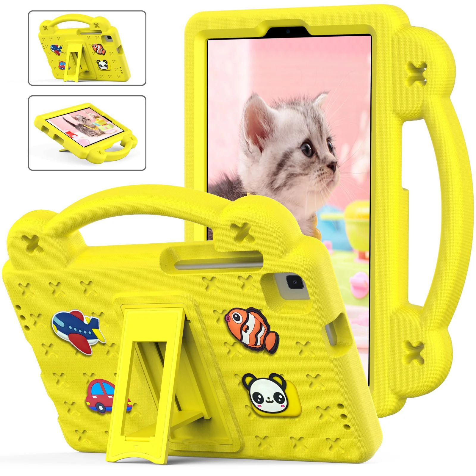 Lenovo Tab M10 HD Gen 2 10.1" inch 2020 (TB-X306X/TB-X306F) - Cartoon DIY Beibei Bear Hand Heavy Duty Series Case With Adjustable Stand - Image 4