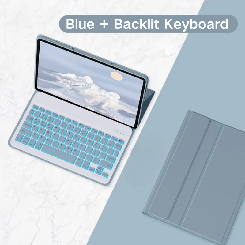[With Backlight] Lenovo Tab M10 Plus 3rd Gen 10.6" (TB125FU) - Detachable Magnetic Bluetooth Keyboard Case With Mouse - Image 12