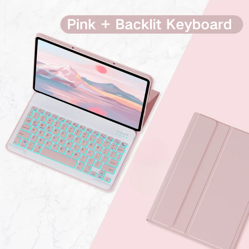 [With Backlight] Lenovo Tab M10 Plus 3rd Gen 10.6" (TB125FU) - Detachable Magnetic Bluetooth Keyboard Case With Mouse - Image 14