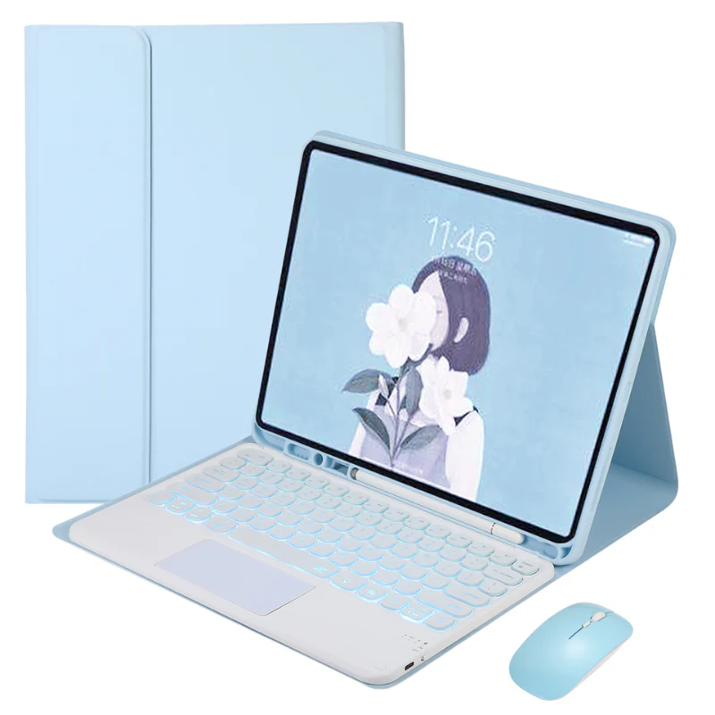 [With Backlit] Apple iPad Pro 3/4/5/6 12.9" & Air 13-inch M2/M3/M4 (2024/2025/2026) - Smart Wireless Trackpad Keyboard Flip Case With Backlit - Image 3